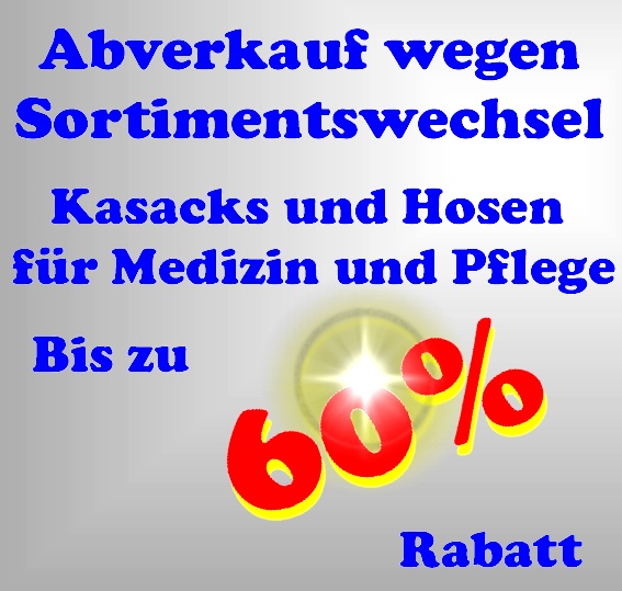 SALE ABVERKAUF Praxiskleidung